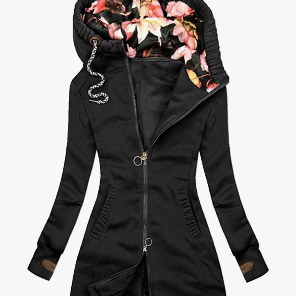 Black long hoodie